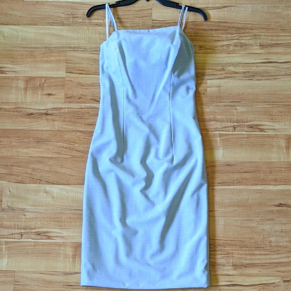 Bebe Chrome Gray Sleeveless Midi Dress